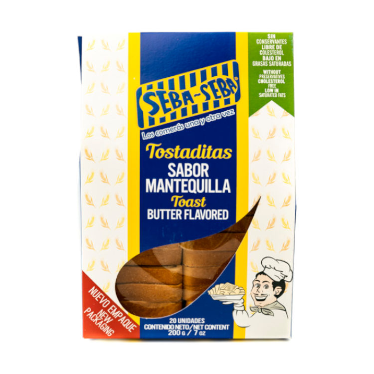 Tostaditas Mantequilla Seba Seba Caja 20 Unidades 200Gr