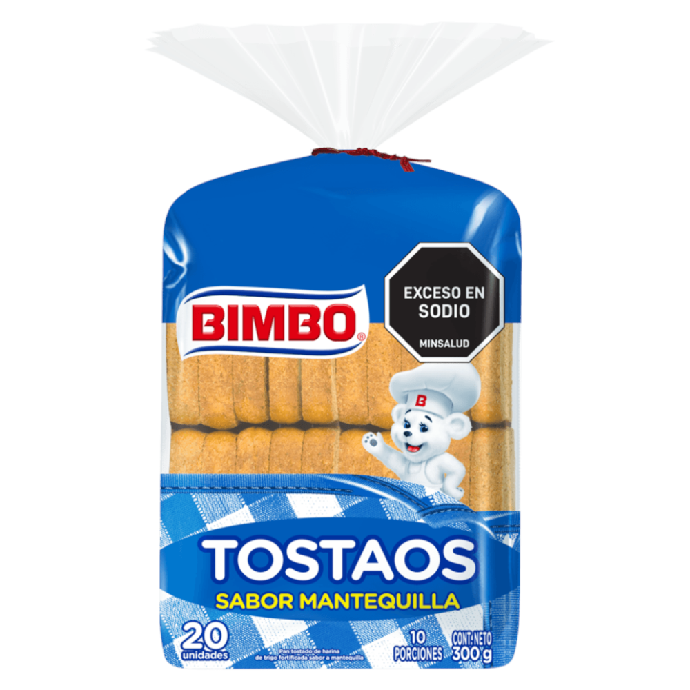 Tostaos Mantequilla Bimbo 20 Unidades 300Gr