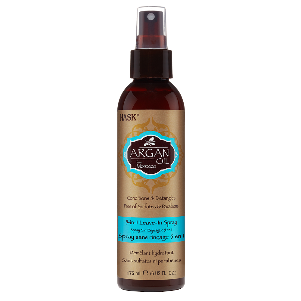 Tratamiento Argan Oil Hask Spray Sin Enjuague 5 en 1 175Ml