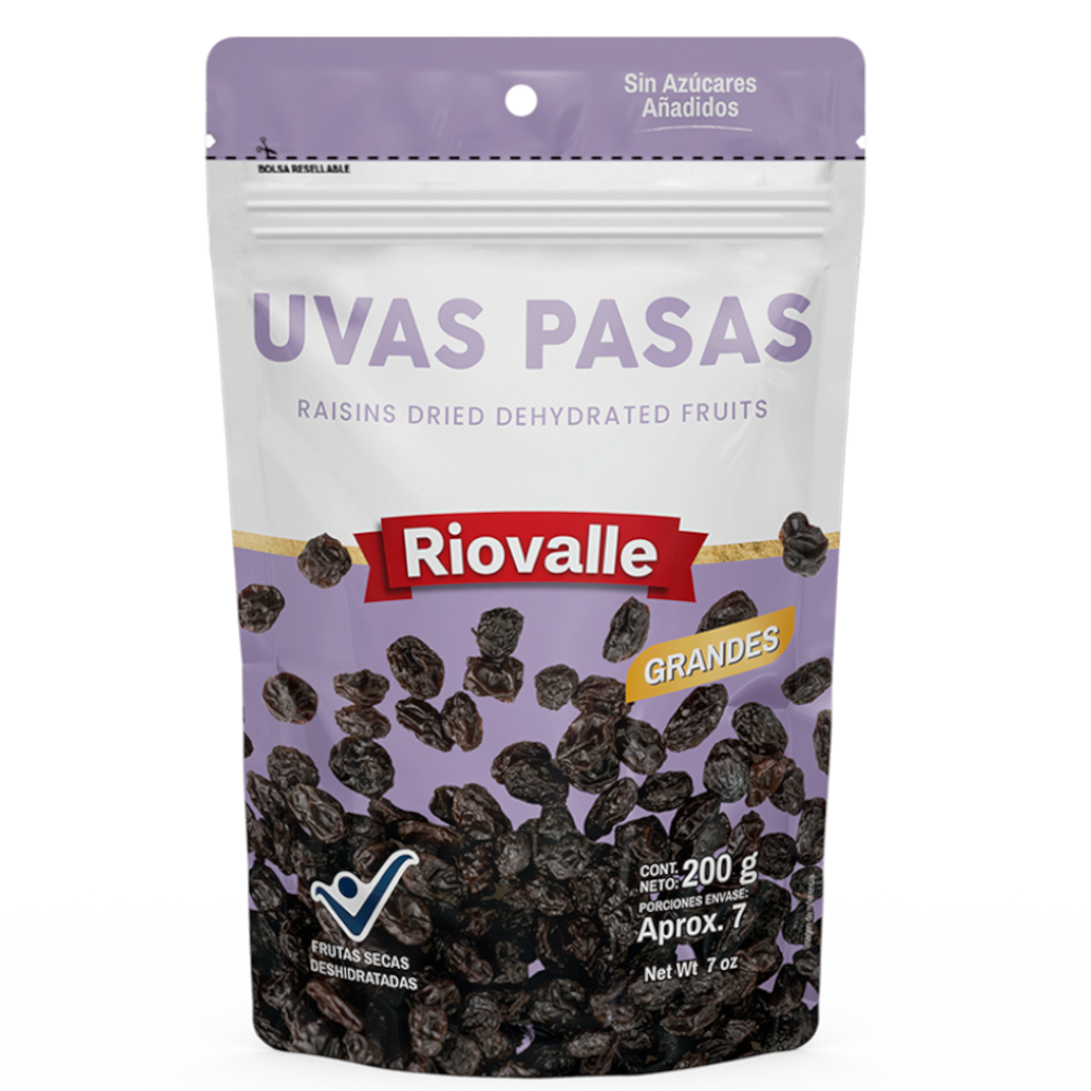 Uvas Pasas Grandes Riovalle 200Gr