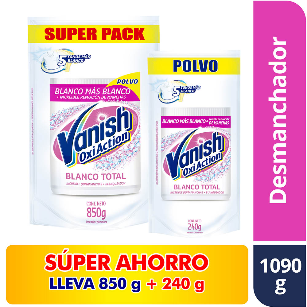 Vanish Blanco Polvo Doypak 850Gr + 235Gr Súper Ahorro