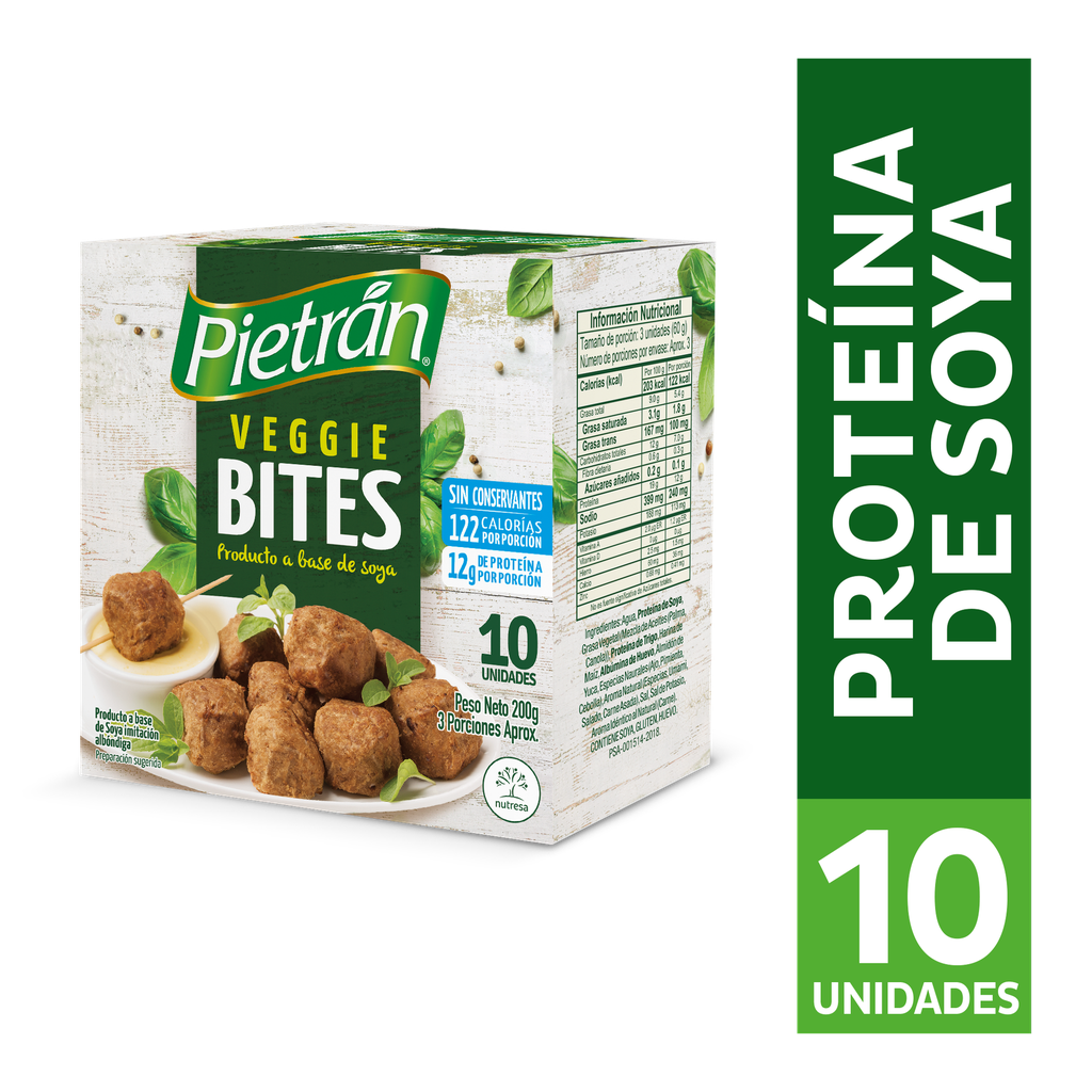 Veggie Bites Pietrán 10 Unidades 200Gr