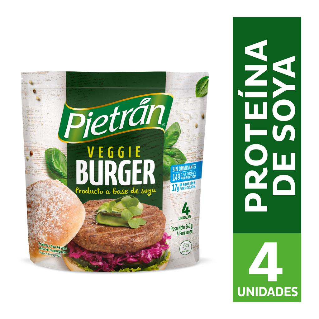 Veggie Burger Pietrán 4 Unidades 360Gr