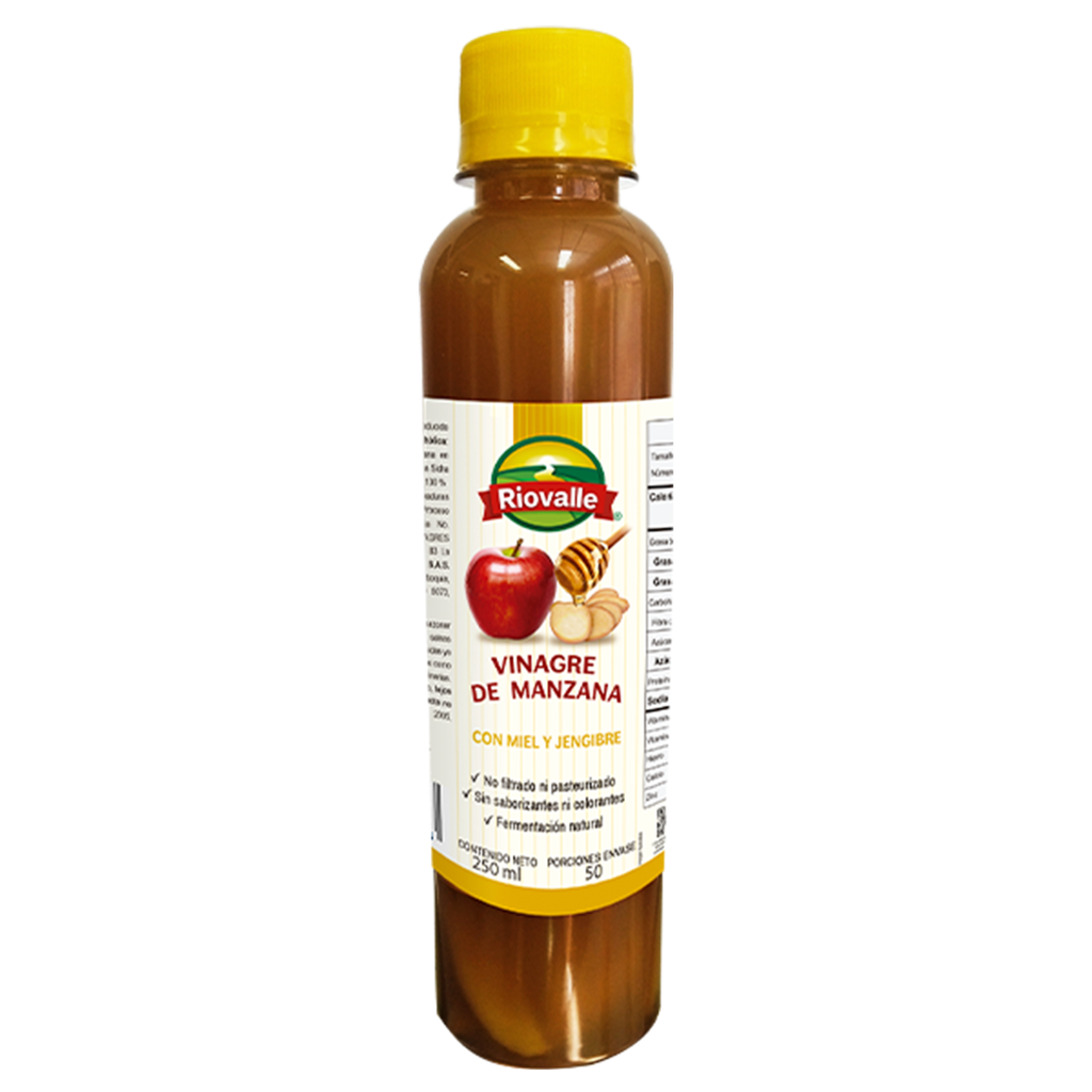 Vinagre Manzana Con Miel Y Jengibre Riovalle 250Ml