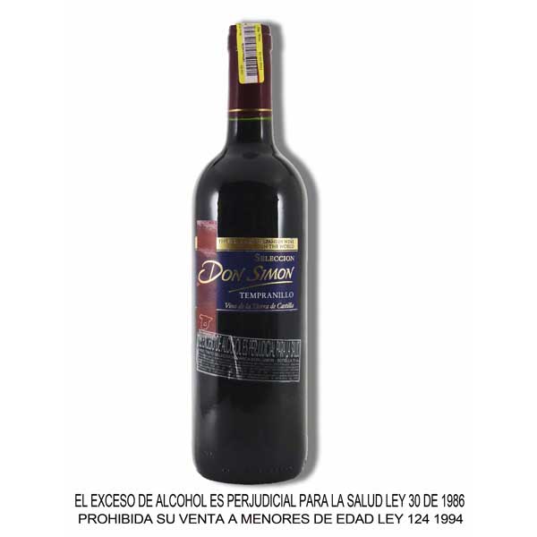 Vino Don Simon Tinto Tempranillo 75Cl