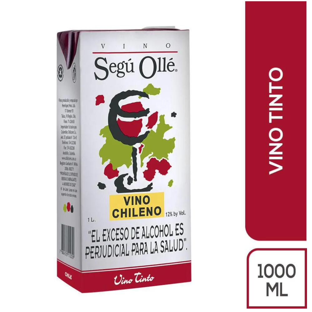 Vino Segu Olle Tinto Tetrapack 1000Ml