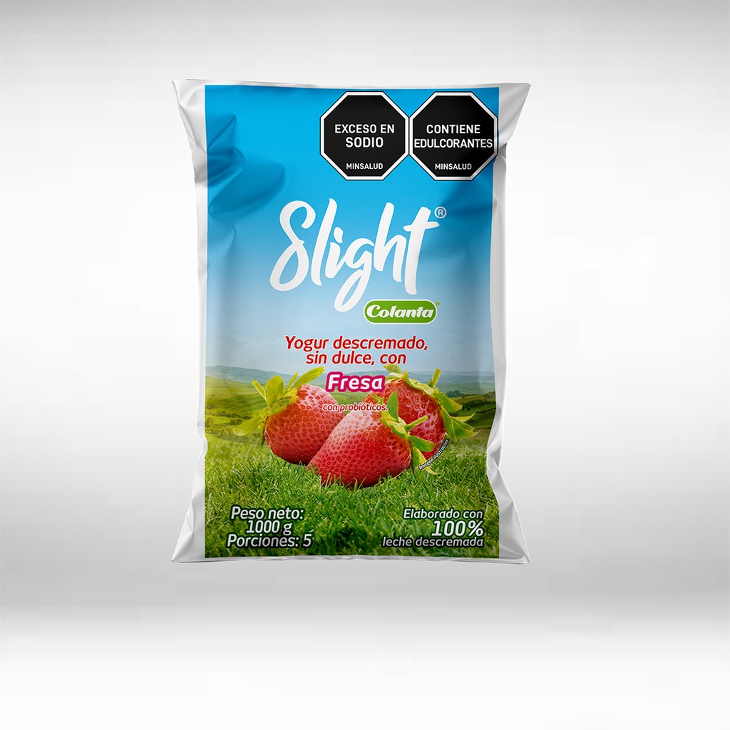 Yogur Colanta Slight Fresa Bolsa 1000Gr