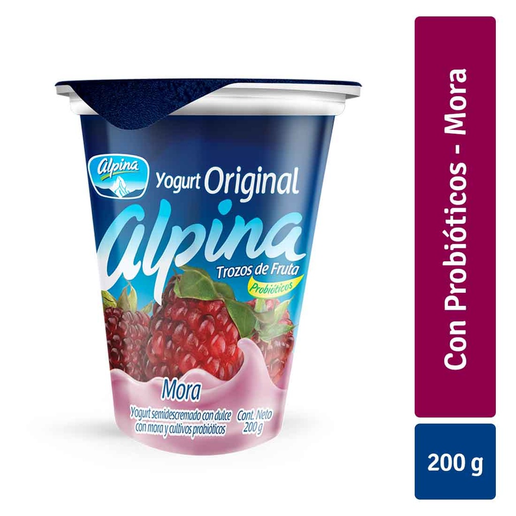 Yogurt Alpina Original Mora Vaso 200Gr