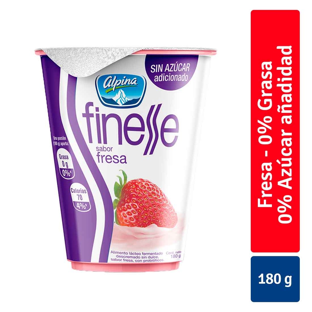 Yogurt Finesse Fresa Vaso 180Gr