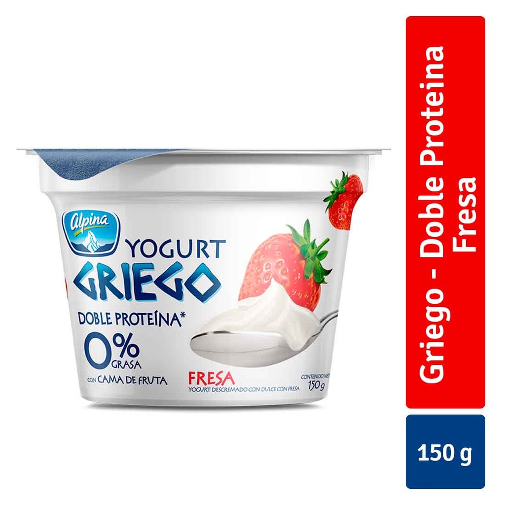 Yogurt Griego Alpina Fresa 150Gr