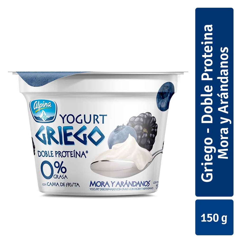Yogurt Griego Alpina Mora Arandanos 150Gr