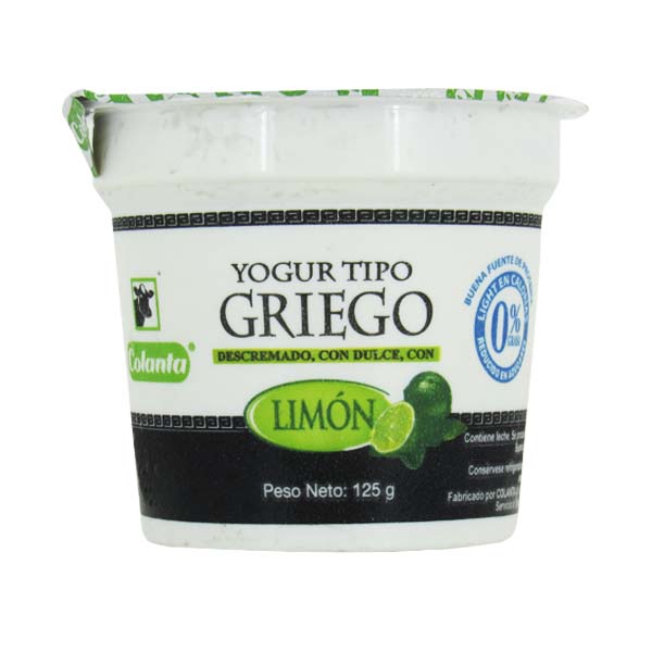Yogurt Griego Colanta Limón 125Gr
