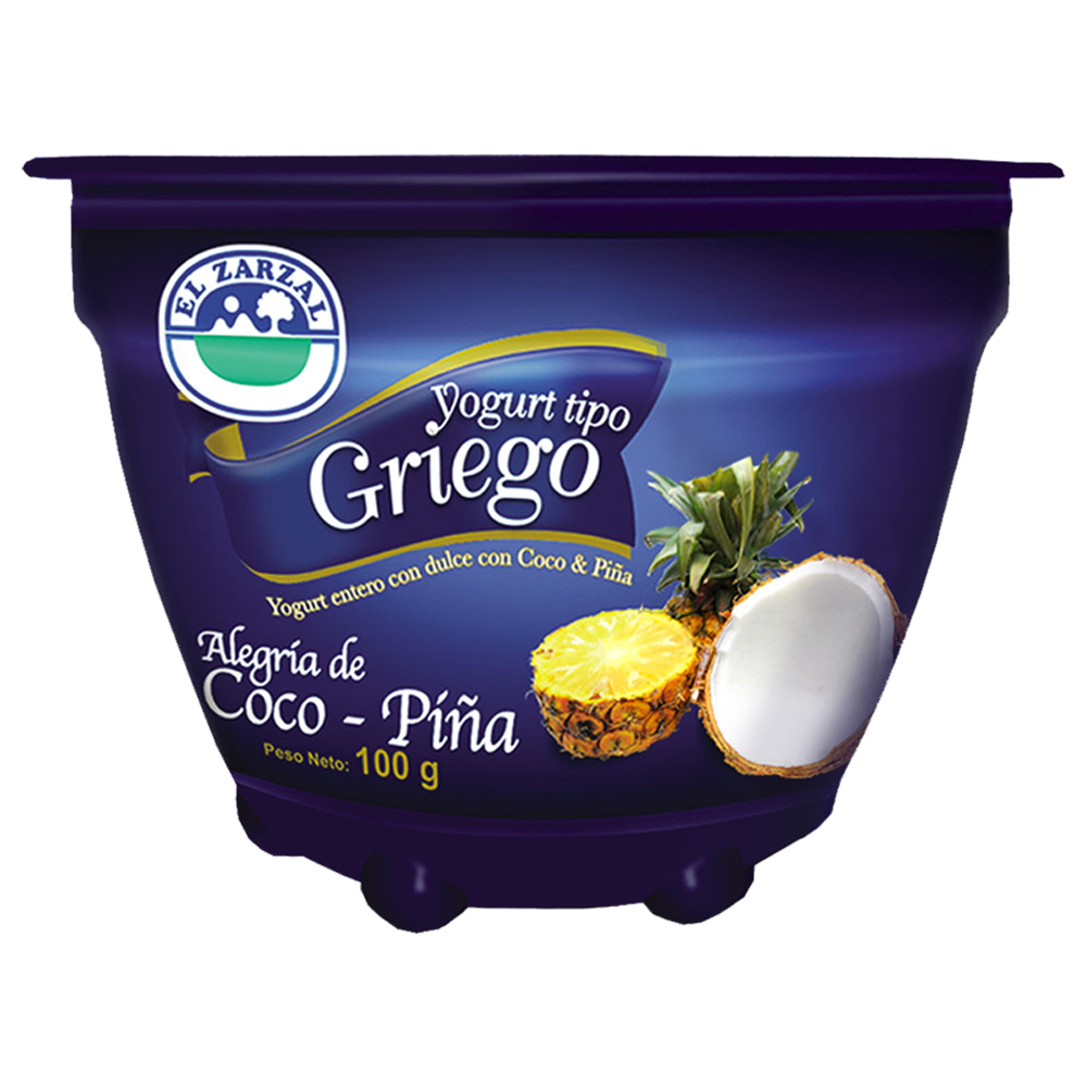 Yogurt Griego El Zarzal Coco Piña 100Gr