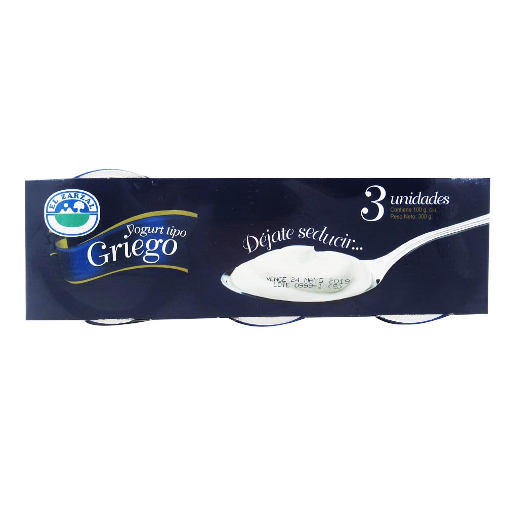 Yogurt Griego El Zarzal Surtido 3 Unidades 300Gr