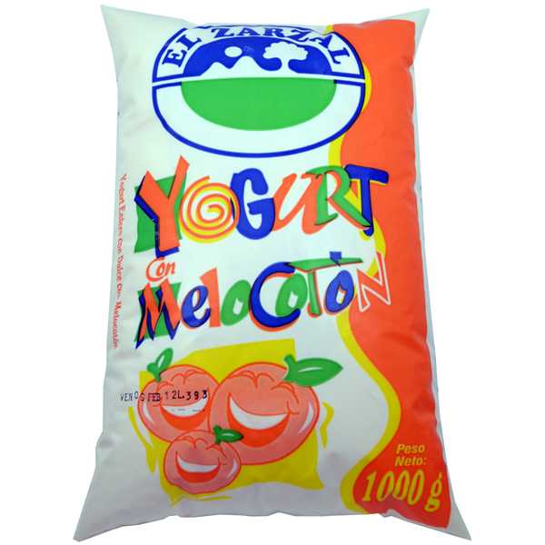 Yogurt Melocoton El Zarzal Bolsa 1000Gr