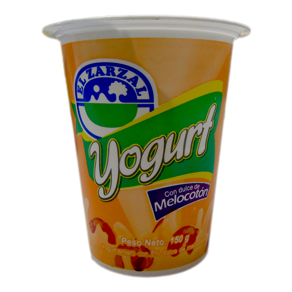 Yogurt Melocoton El Zarzal Vaso 150Gr