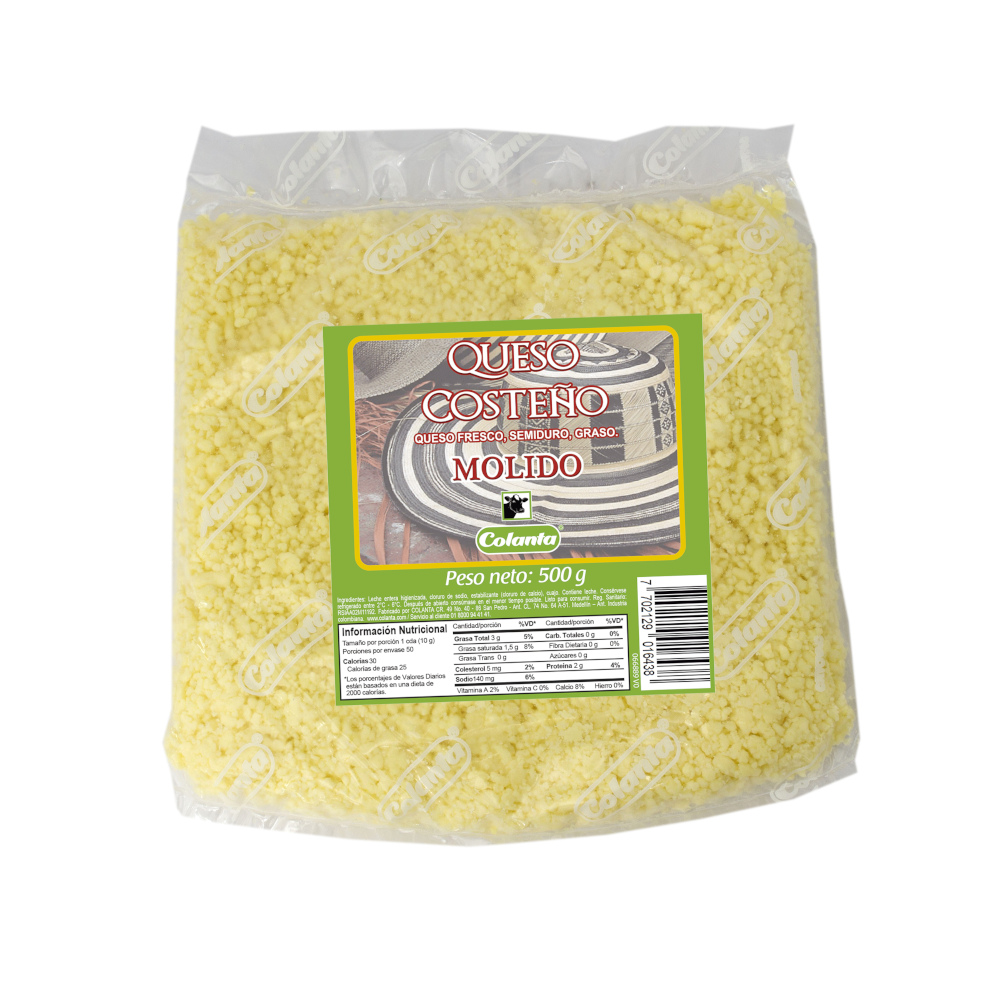 Queso Costeño Colanta Molido 500Gr