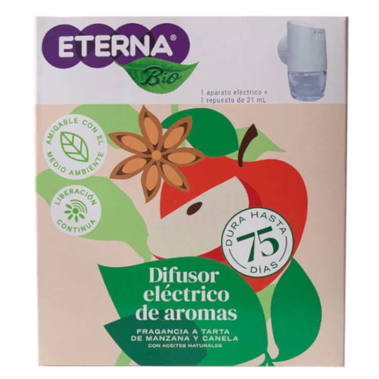 Ambientador Eterna Manzana Y Canela Aparato Eléctrico + Repuesto 21Ml