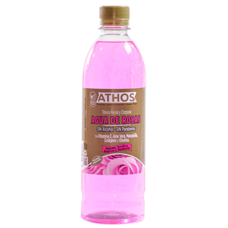 Agua Rosas Athos Tapa 500Ml