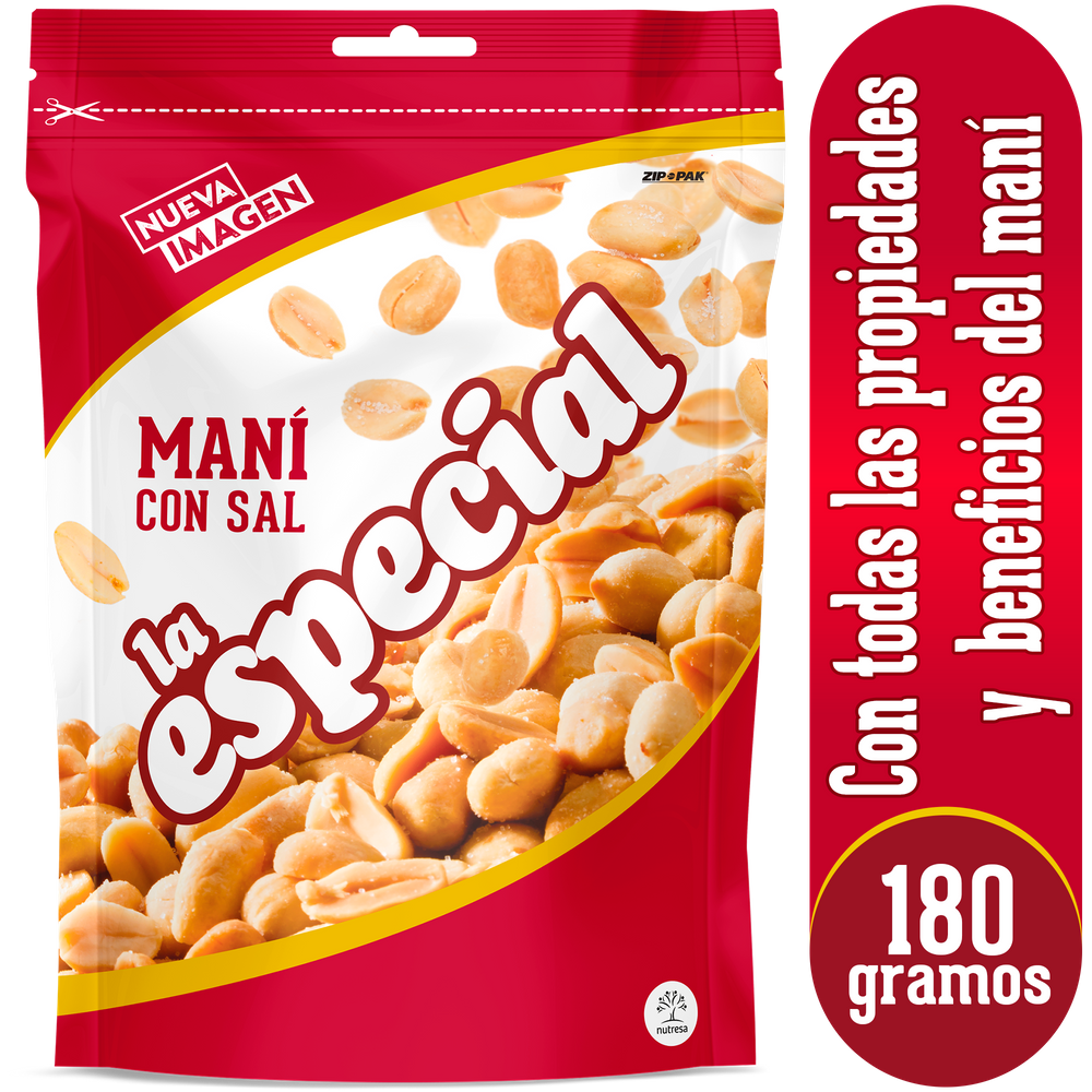Maní La Especial Con Sal Doypak 180Gr