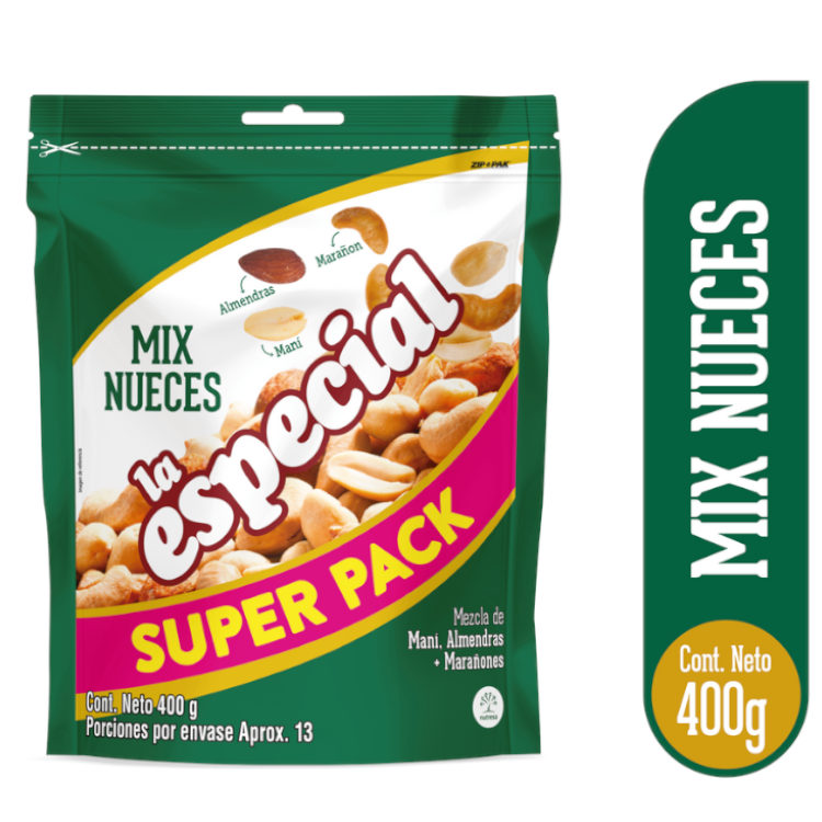 Maní La Especial Nueces Super Pack 400Gr