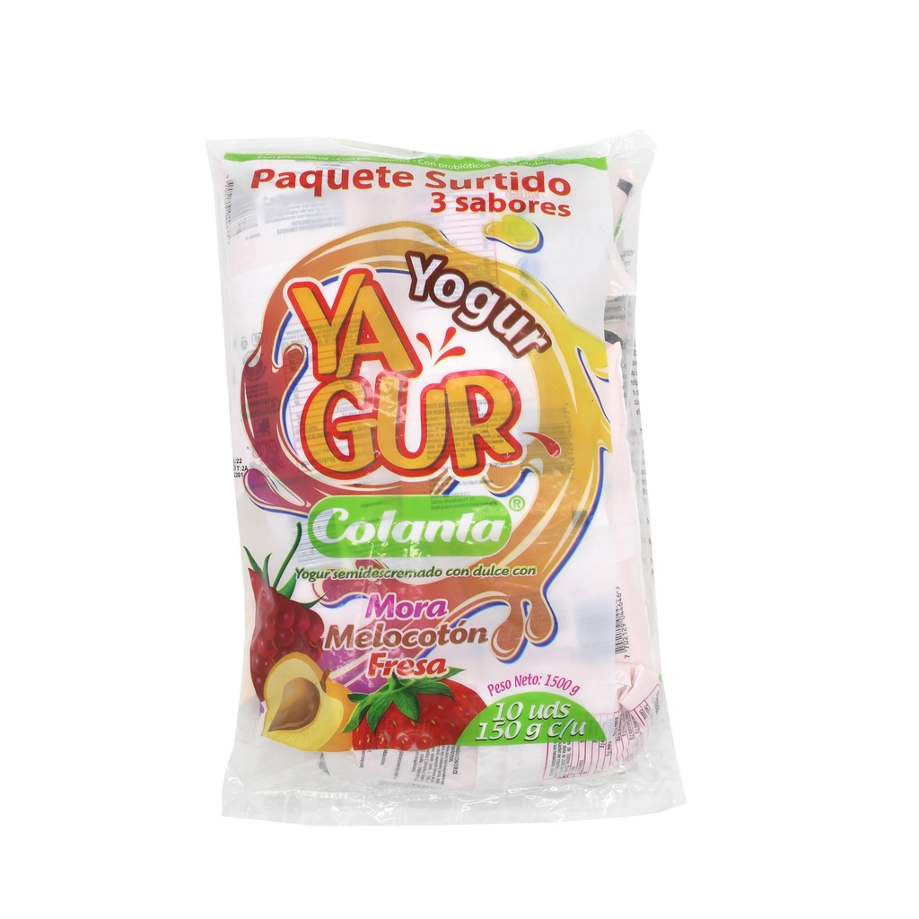 Yagur Colanta Surtido Paquete 10 Unidades 150Gr Cada Uno