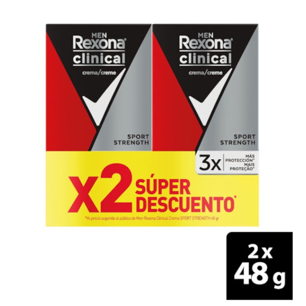 Deo Rexona Clinical Sport Strength 2 Unidades