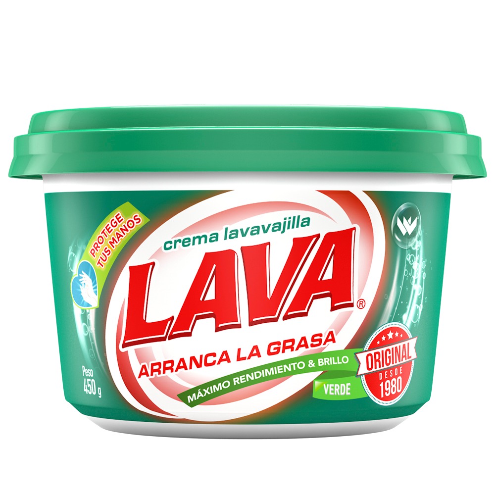 Lavavajilla Lava Verde Crema 450Gr