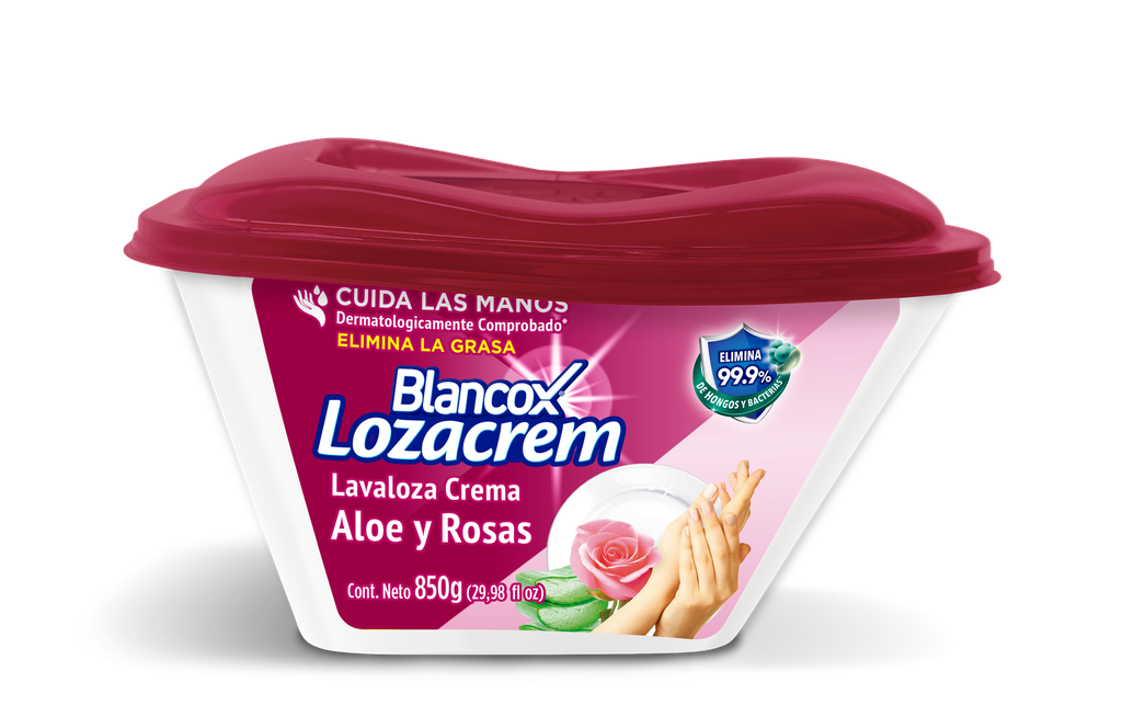 Lavaplatos Loza Crem Blancox Aloe Y Rosas 850Gr