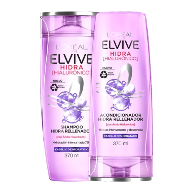 Shampoo + Acondicionador Elvive Hidra Rellenador 370Ml Cada Uno