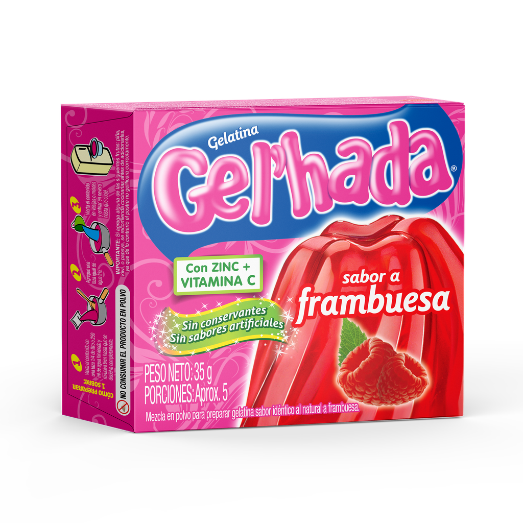 Gelatina Gel'Hada Frambuesa 35Gr