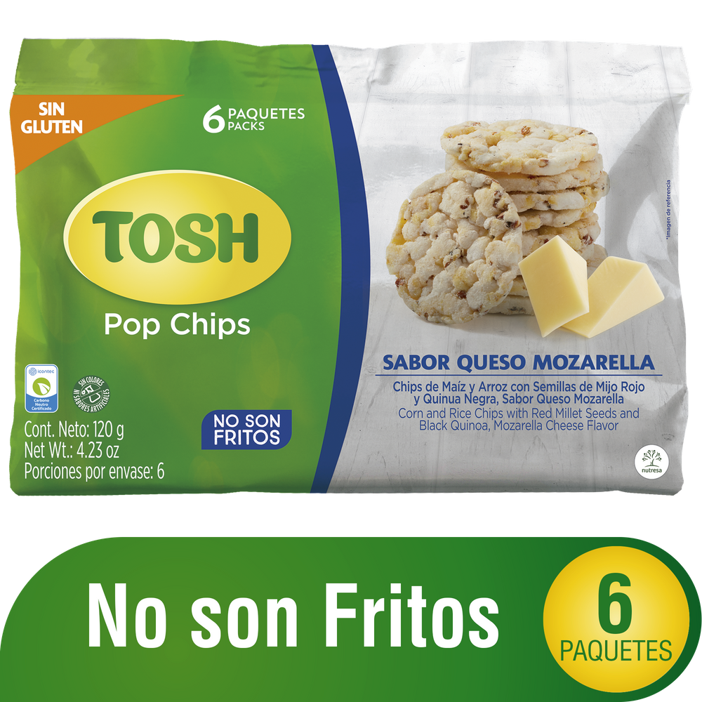 Snack Tosh Queso Mozarella 6 Unidades 120Gr