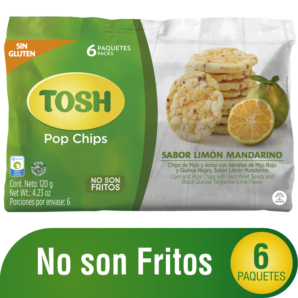 Snack Tosh Limón Mandarino 6 Unidades 120Gr