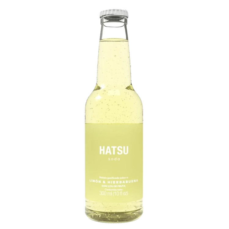 Hatsu Soda Botella Limón Hierbabuena 300Ml