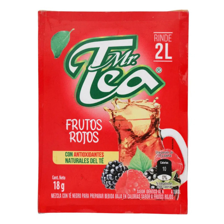 Té Polvo Mr Tea Frutos Rojos Sobre 18Gr