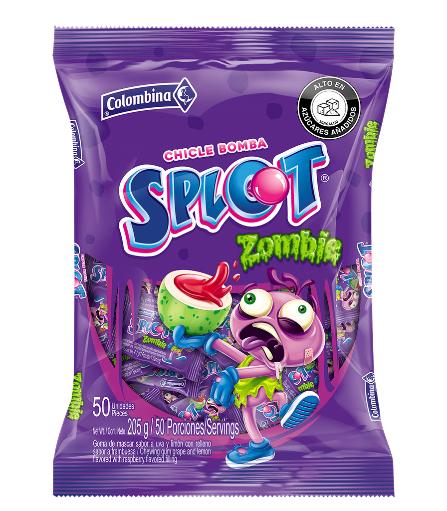 Chicle Bomba Splot Zombie 50 Unidades 205Gr