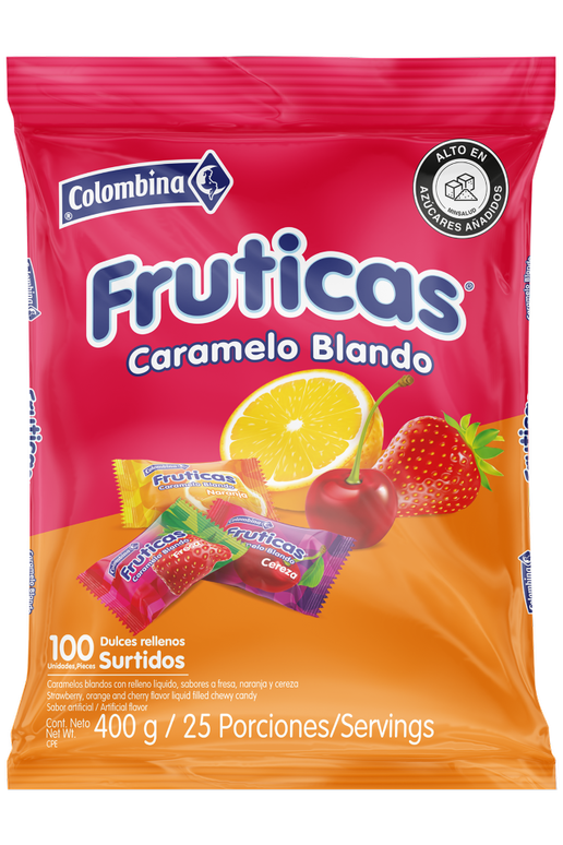 Caramelo Blando Fruticas 100 Unidades 400Gr