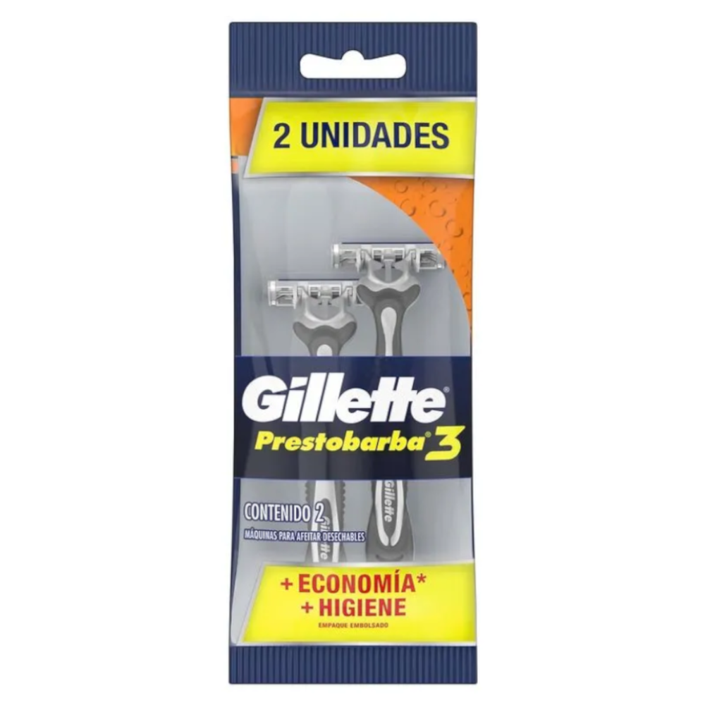 Prestobarba 3 Gillette 2 Unidades