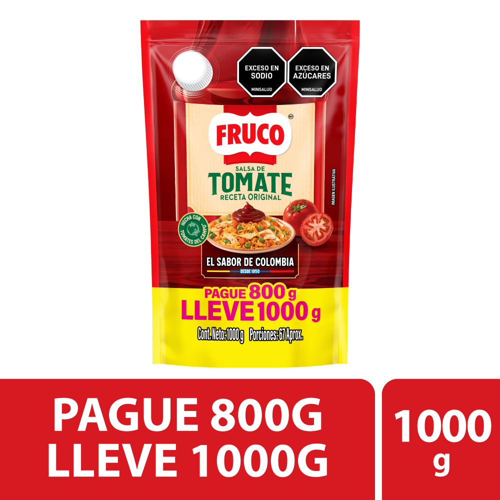 Salsa Tomate Fruco Doypack Pague 800Gr Lleve 1000Gr