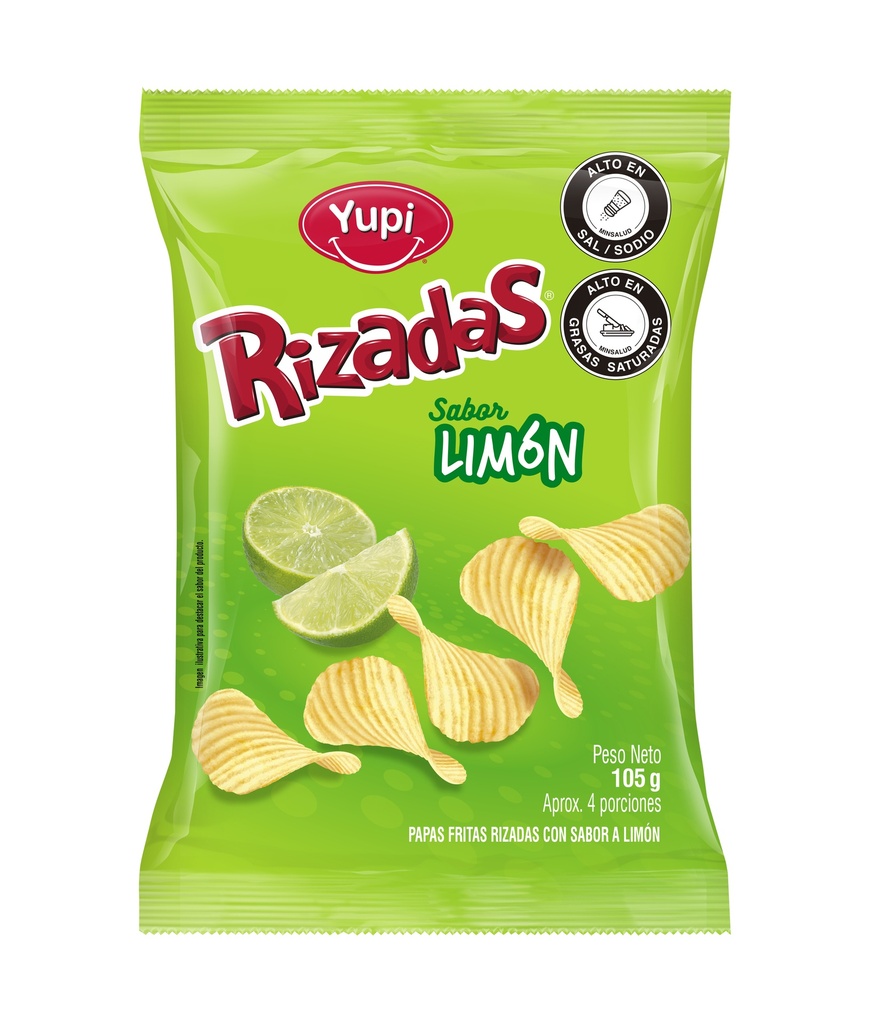 Papas Rizadas Limón Yupi 105Gr