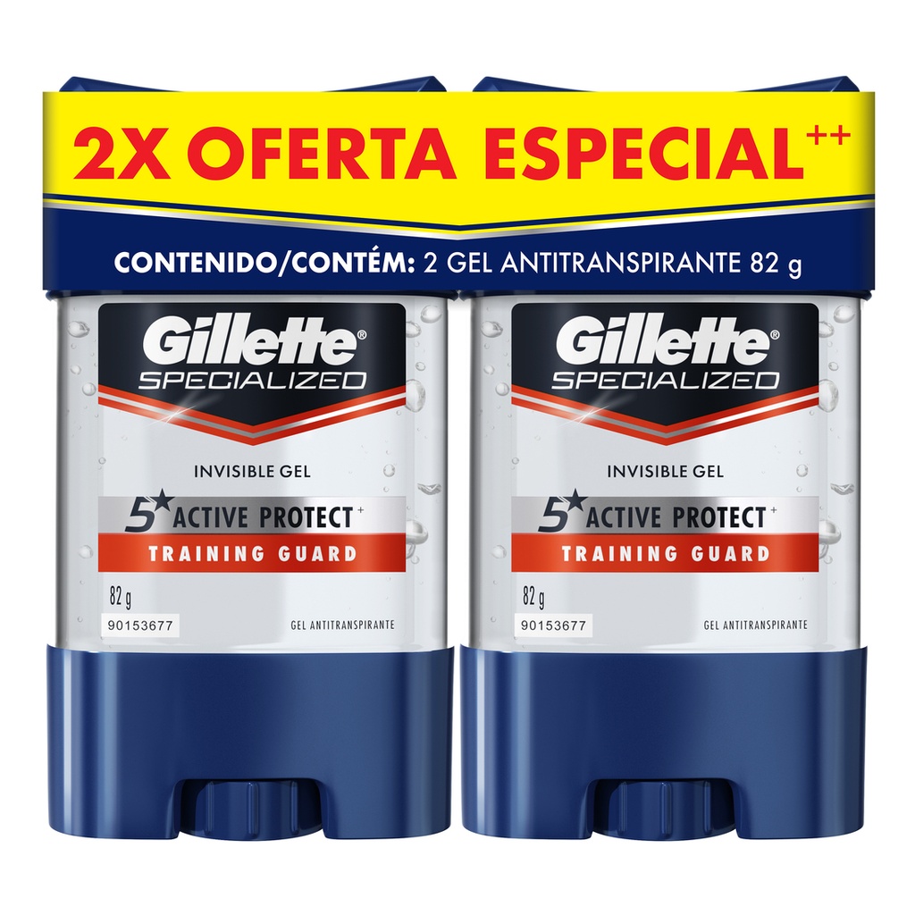 Desodorante Gillette Training Guard 2 Unidades 82Gr Precio Especial 