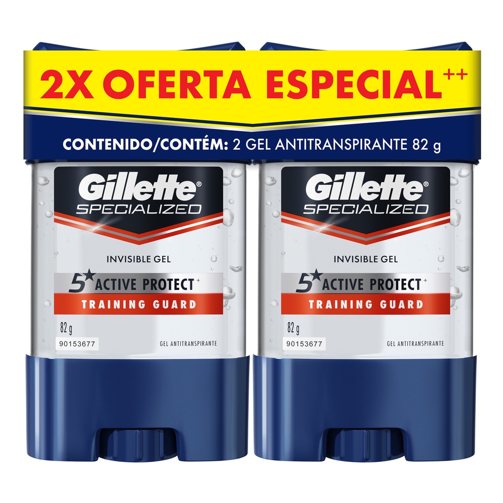 Desodorante Gillette Training Guard 2 Unidades 82Gr Precio Especial 