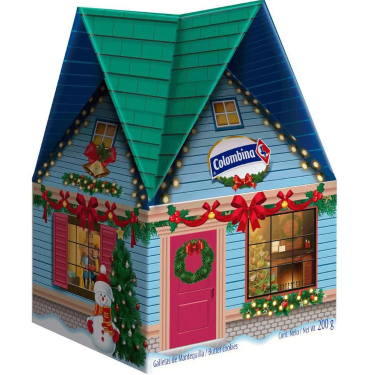 Galleta Colombina Casita De Navidad 200Gr