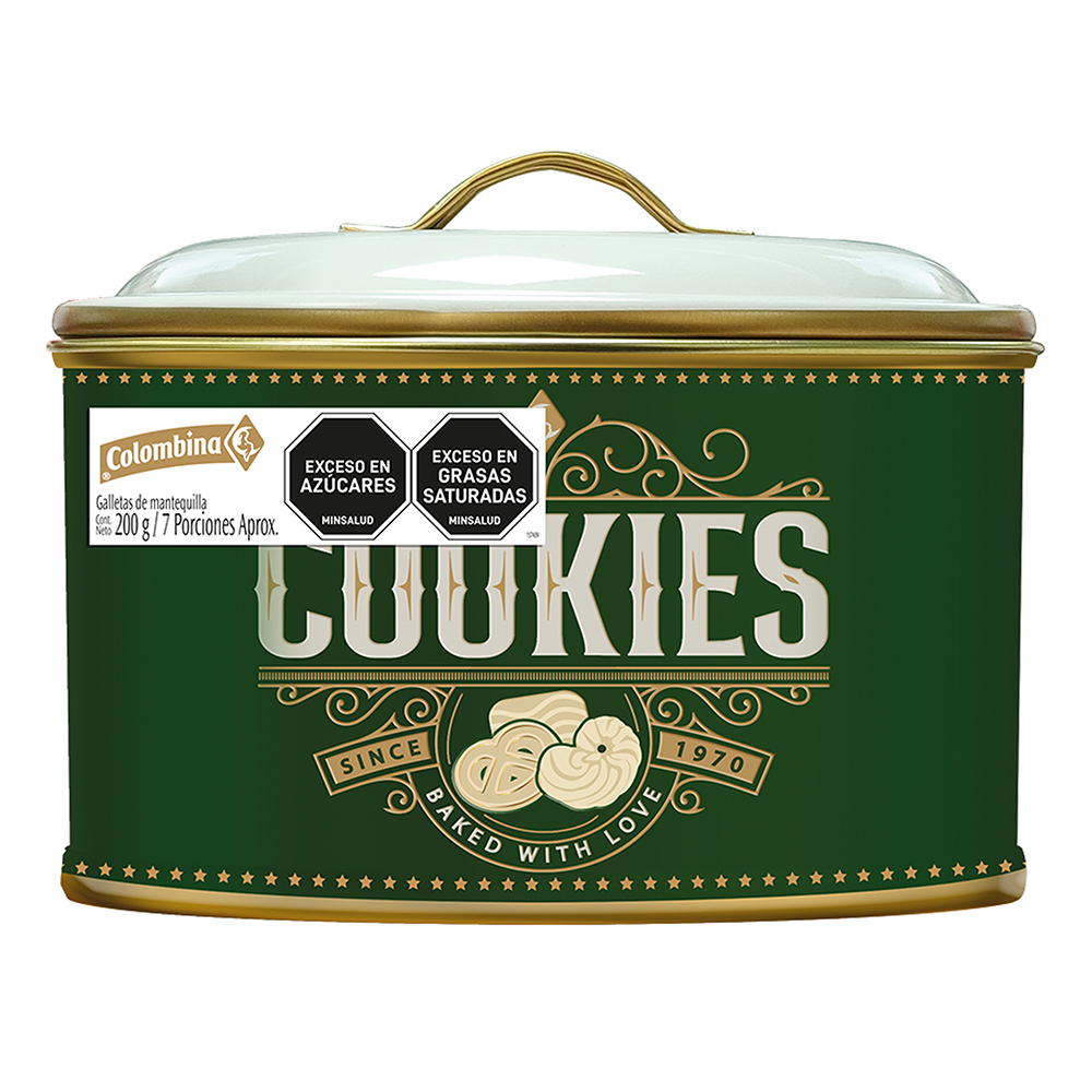 Galleta Navidad Colombina Cookies Cofre 200Gr