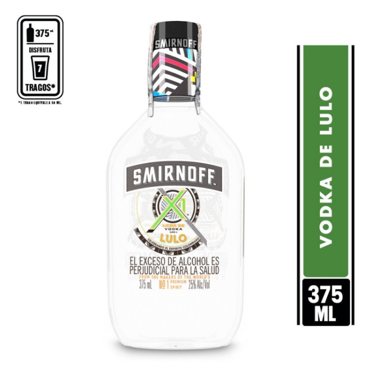 Smirnoff Licor Vodka Lulo Botella 375Ml