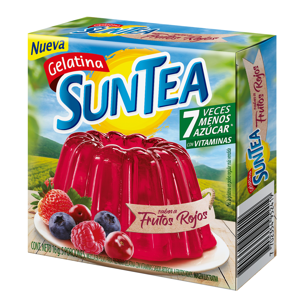 Gelatina Suntea Frutos Rojos 16Gr