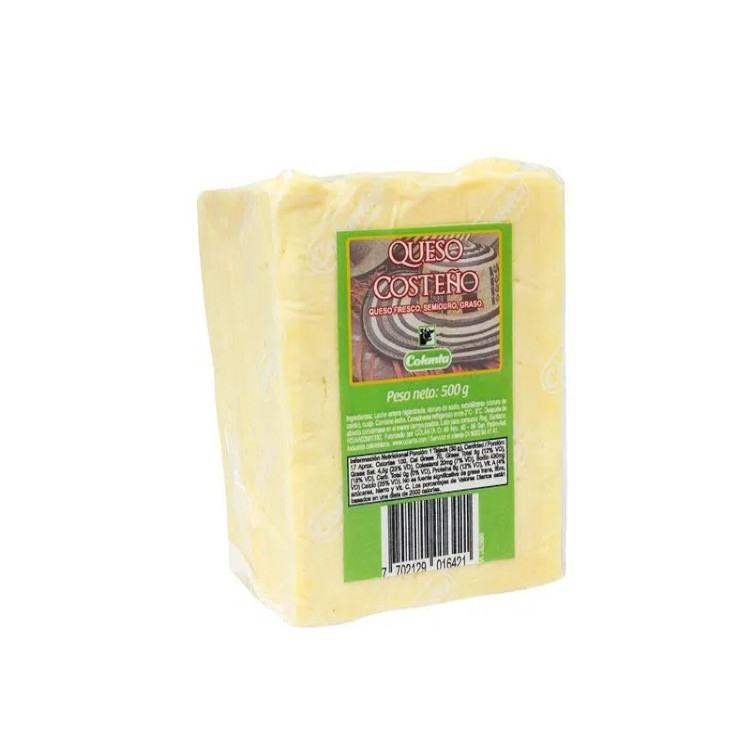 Queso Costeño Bloque Colanta 500Gr