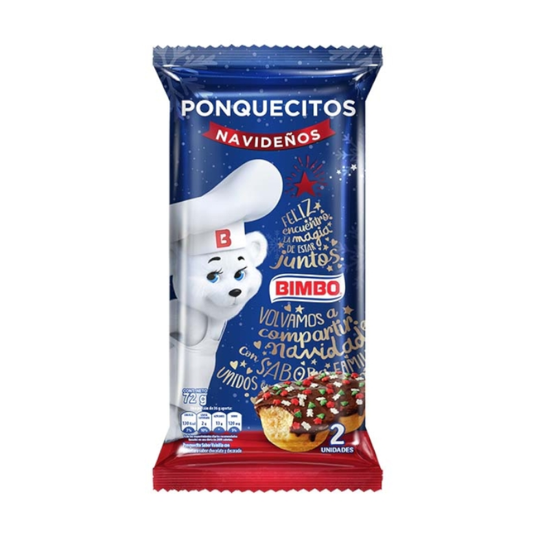 Ponquecito Vino Bimbo 2 Unidades 72Gr