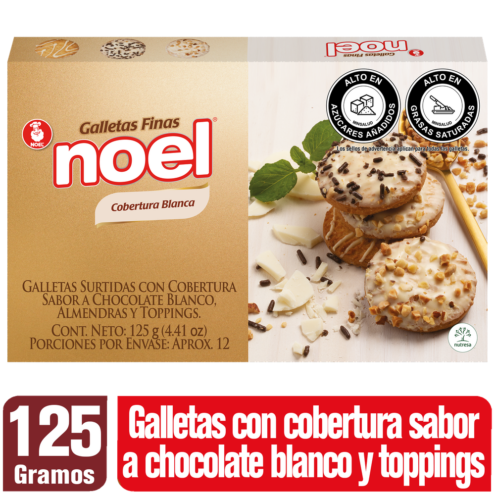 Galleta Noel Fina Chocolate Blanco 125Gr