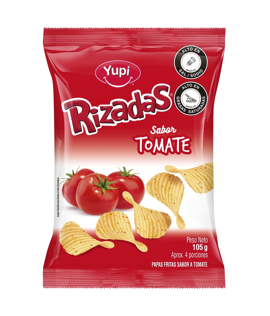 Papas Yupi Rizadas Tomate 105Gr